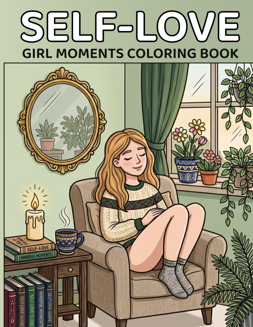 Self-Love Girl Moments Coloring Book: Stress Relief Anxiety Reduction Mindfulness Self-Therapy and Emotional Healing for Women and Teens