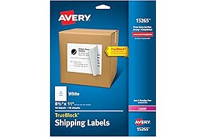 Avery 8165 Full 8.5 x 11 Sheets Printable Shipping Labels