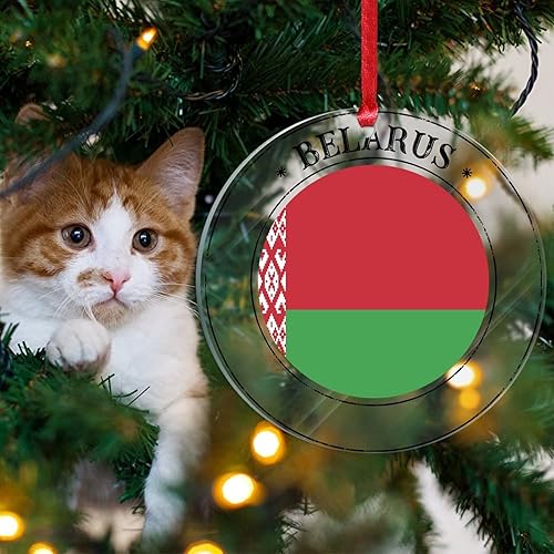 Vista 130 de Guatemala - Adornos acrílicos de Navidad, regalo de recuerdo de ciudad patriótica, adorno para árbol de Navidad, bandera nacional de Guatemala