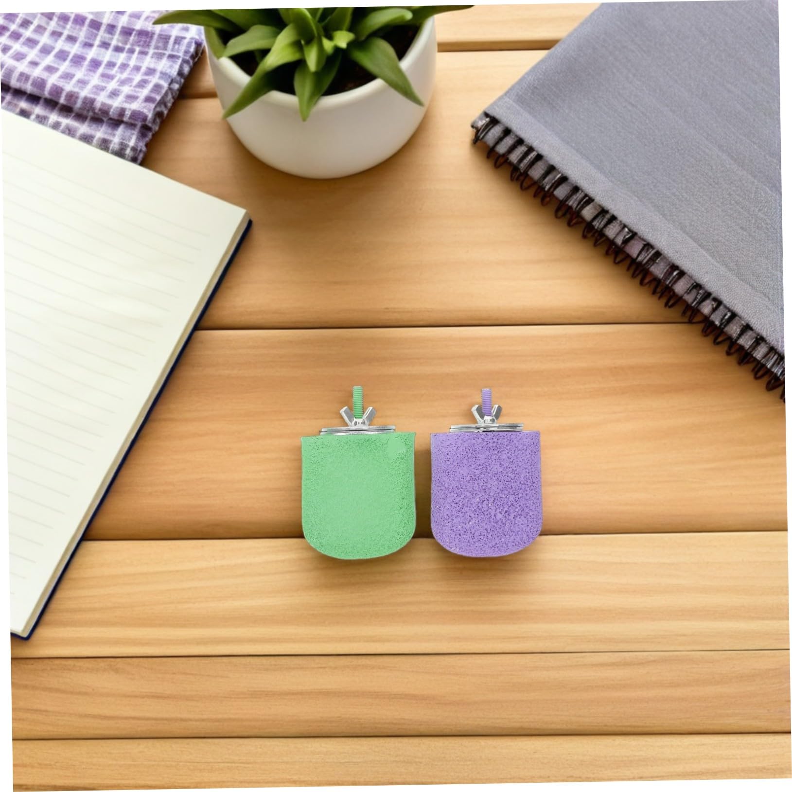 Percha de Jaula para Pájaros Superficie Texturizada 4 Piezas Resina