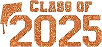 Vista 23 de Class of 2025 Iron On Decal, Graduation Shirt Transfer, Graduate Tshirt Patch, DIY Crafts, Graduation Cap, Pick Size and Color, Iron-On Almost Black