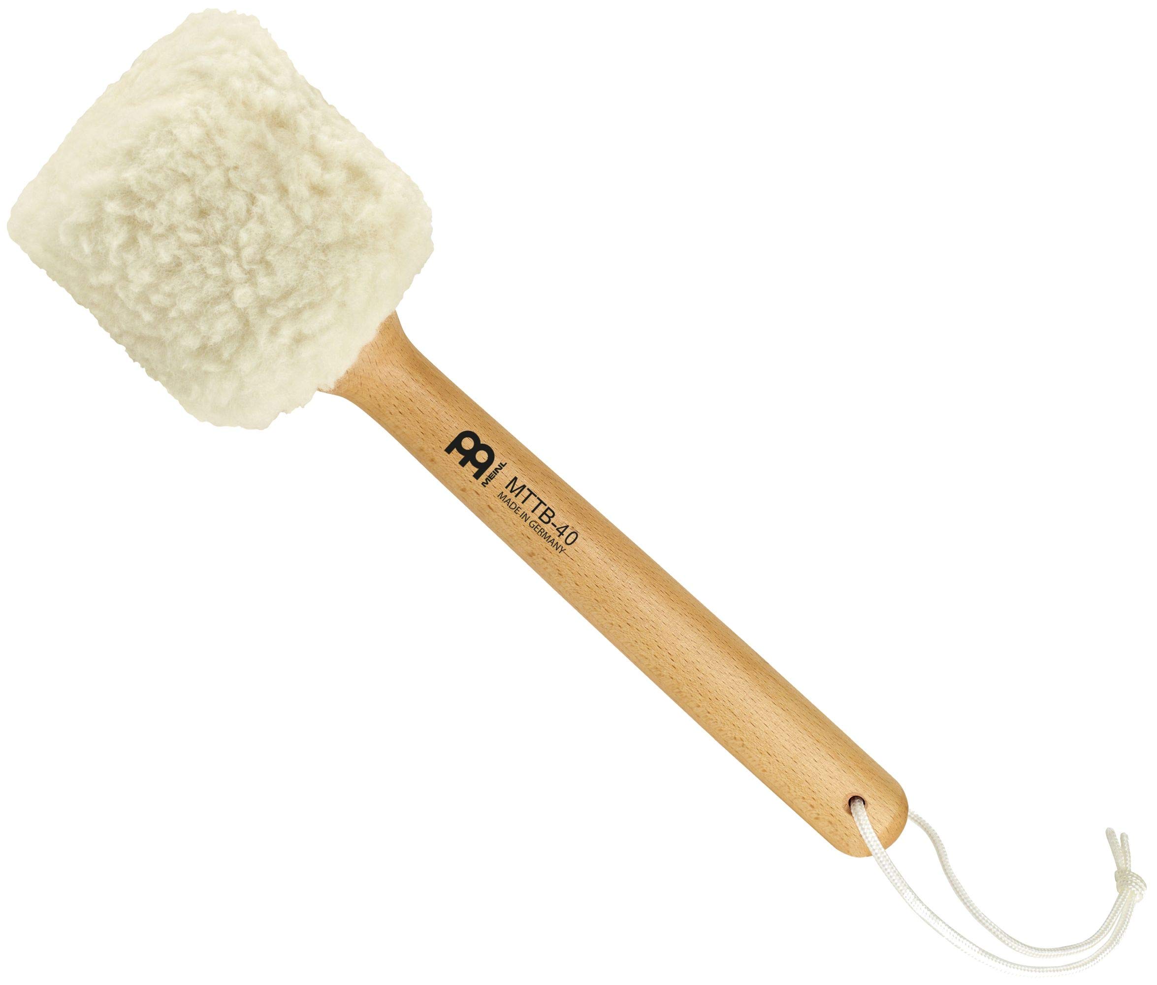 fleet  Mallet Beater with Beech Wood Handle and Soft Fleece Head — MADE IN GERMANY — for Meditation, Sound Healing Therapy and Yoga,2-YEAR WARRANTY