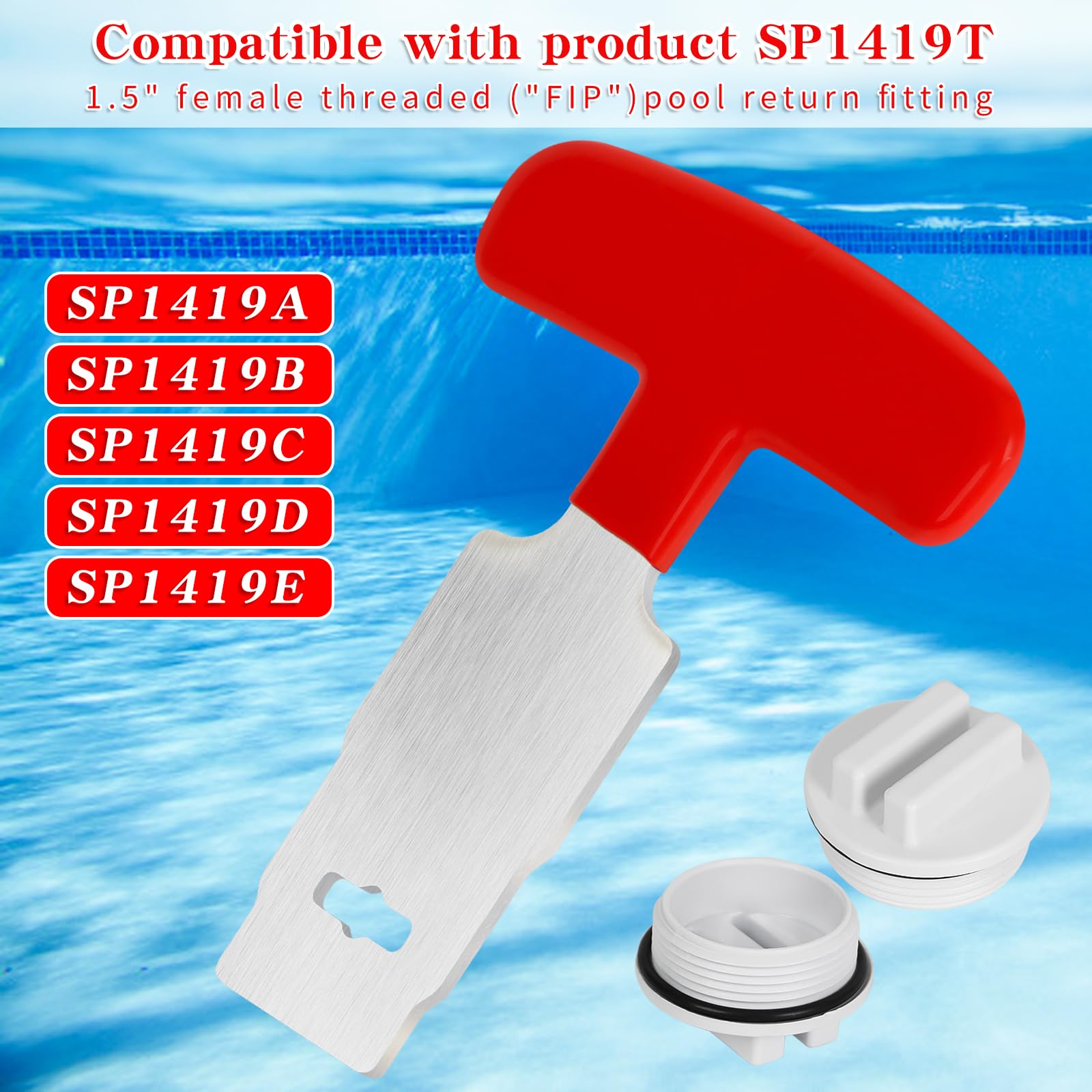 Outil De Retrait Facile De Refoulement De Piscine En Acier Inoxydable