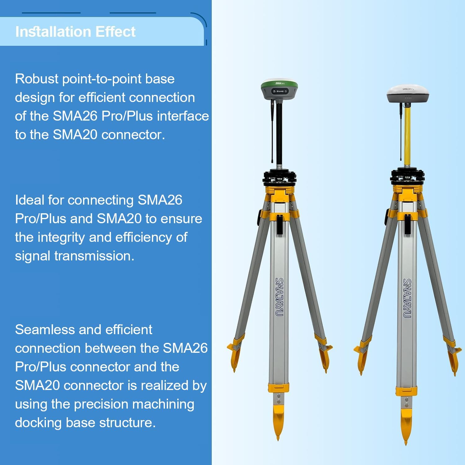 Tribrach with Optical Plummet & Fixed Adapter, Diameter 60mm, Level Bubble, 5/8x11 Threads Mount Rotate Screw for GNSS RTK Base/Total Station, Land Surveying Tool, Easy to Install