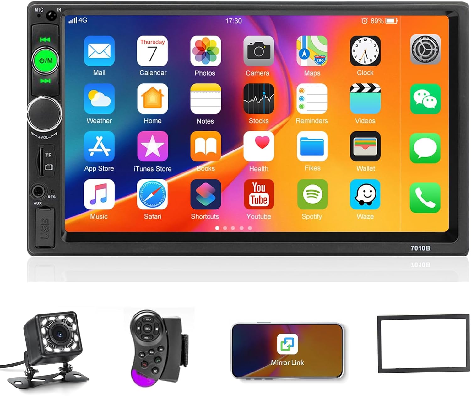 Double Din Car Stereo 7” Touch Screen Car Radio with Bluetooth Backup Camera FM Radio Receiver USB AUX Auto radio TF Card Input Audio Video MP5 MP4 MP3 Player Car Multimedia Player Support Mirror Link Double Din Car Stereo 7” Touch Screen Car Radio with Bluetooth Backup Camera FM Radio Receiver USB AUX Auto radio TF Card Input Audio Video MP5 MP4 MP3 Player Car Multimedia Player Support Mirror Link