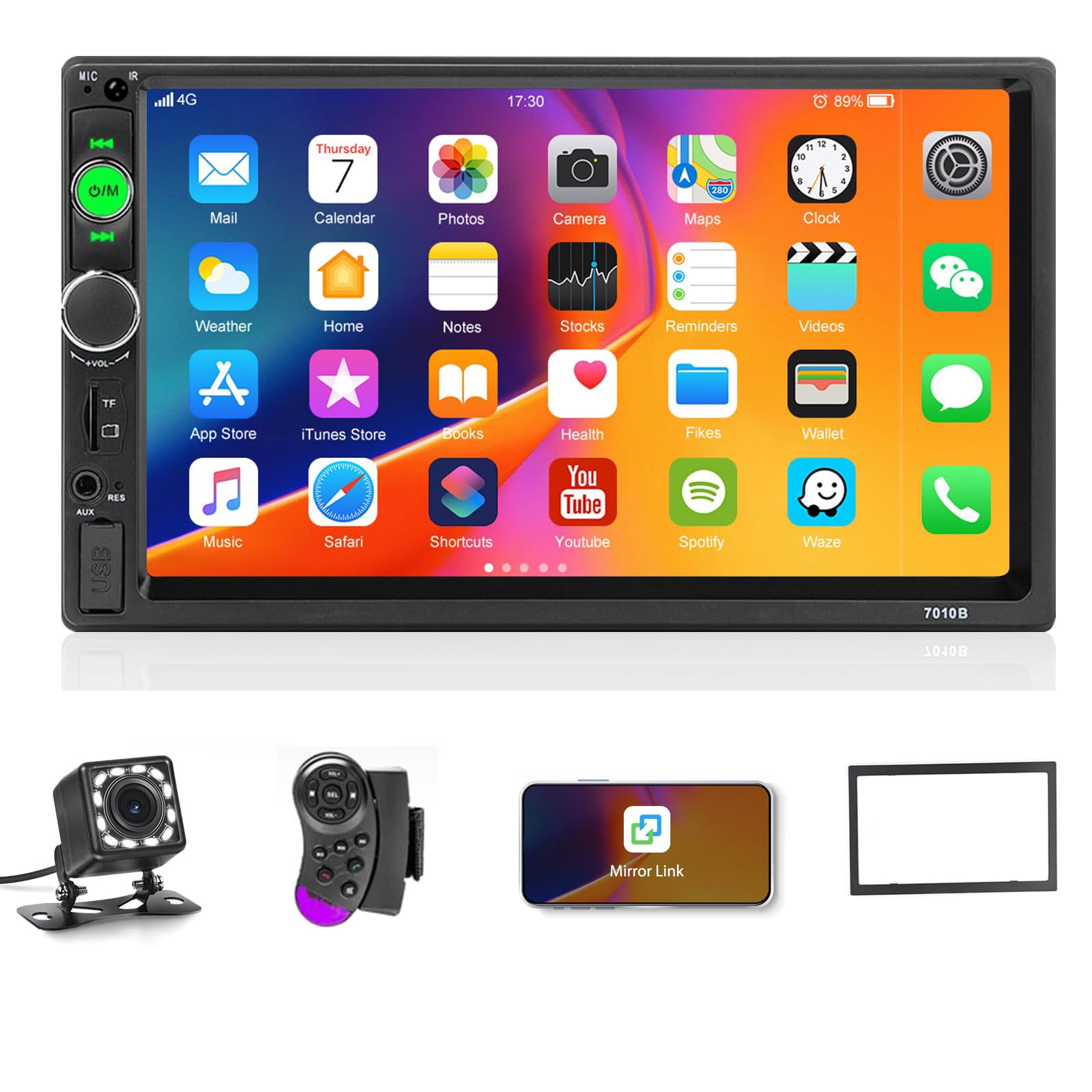 Amazon.com: Double Din Car Stereo 7” Touch Screen Car Radio with