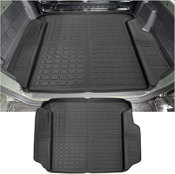 YEE PIN Jimny 2 Seats Boot Mat Compatible with Suzuki Jimny II GJ Pro SUV 2021-2024 Rubber Boot Liner TPE Boot Protector Rubber Mat High Edge Organiser Non-Slip