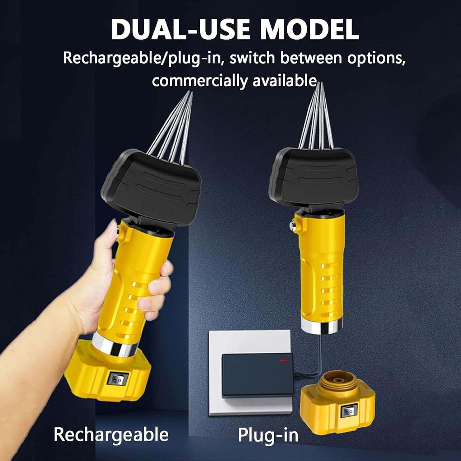 Máquina eléctrica de mano para desplumadora de pollo, cabeza cónica ajustable, doble potencia, para aves de corral, ganso, pavo, pato comercial