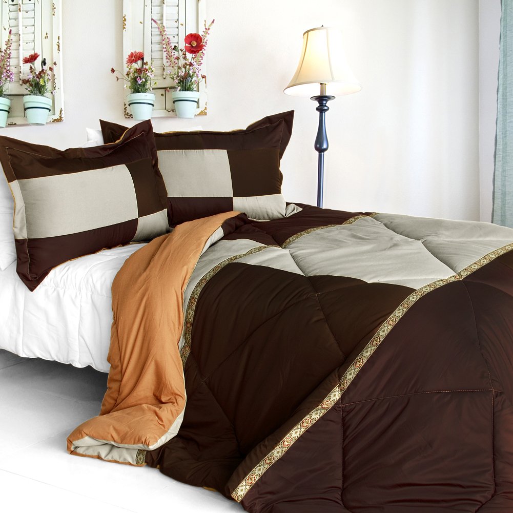 [Afternoon Garden] Quilted Patchwork Down Alternative Comforter Set (Full/Queen Size)