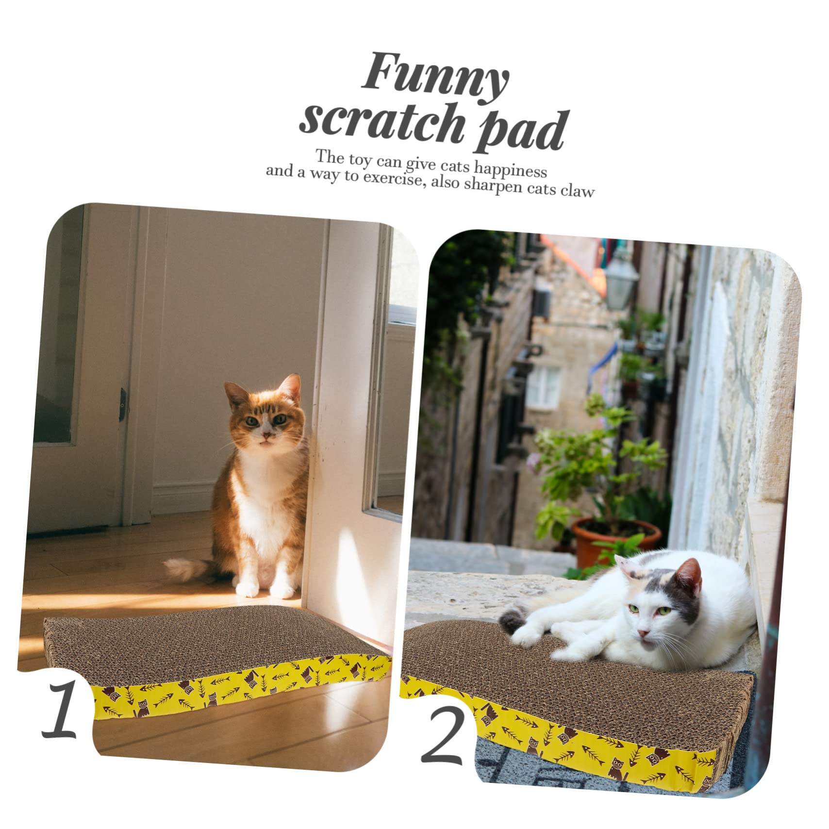 PRETYZOOM 2pezzi Tavola Tiragraffi in Cartone Ondulato per Gatti e Gattini per Casa o Negozio Resistente all'Uso Allenare Le Unghie