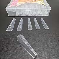 Kit de Moldes para Unhas em Polygel, 100 Unidades, Formato Amêndoa, com Organizador