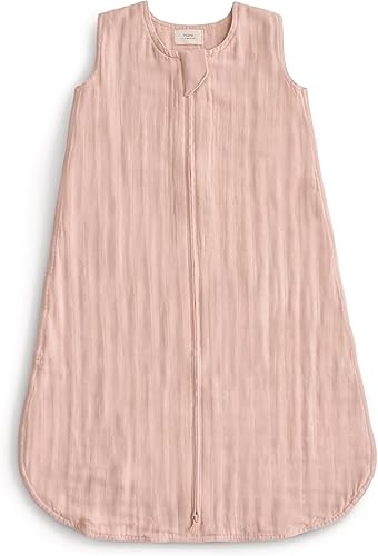 mushie Manta para bebé  100% muselina de algodón orgánico  Saco de dormir para bebés (rubor)