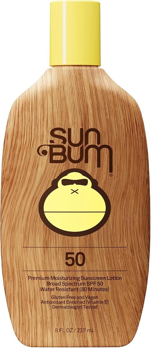 Sun Bum Original SPF 50 Sunscreen Body Lotion - 8 oz | Broad Spectrum Moisturizing Sunscreen with Vitamin E, Hawaii 104 Act Compliant (Made without Octinoxate & Oxybenzone)