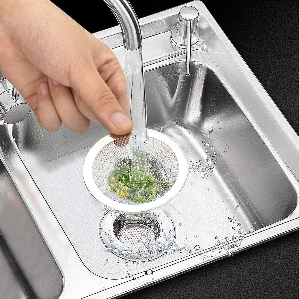 Xhuidz Drain Strainer Set of 6, HighQuality Sink Strainer Stainless