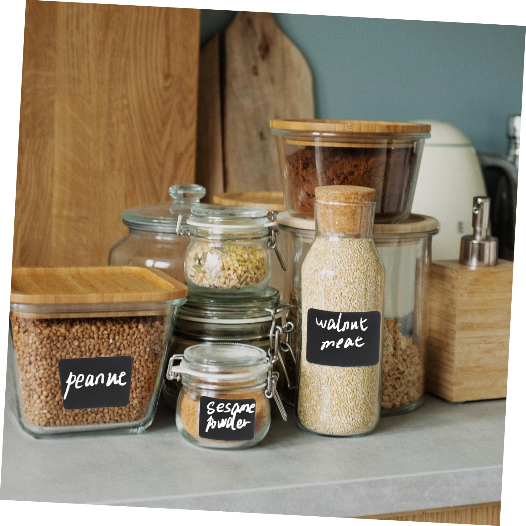 EXCEART 3 Set Di Etichette Adesive Per La Cucina Decalcomanie Cancellabili Adesivi Per Bottiglie E Lattine Decorazioni Per La Casa