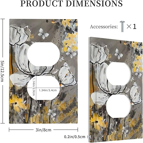 Vista 779 de Cubiertas decorativas de salida de estrella de mar playera, tablero de madera azul de concha de mar de 1 banda, decoración individual GFCI, placa