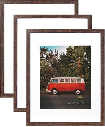 Vista 174 de Scholartree - Marco de fotos rústico de madera para mesa o montaje en pared. Beige,Negro,Marrón,Gris,2-Blanco,Azul,Marrón claro,Marrón