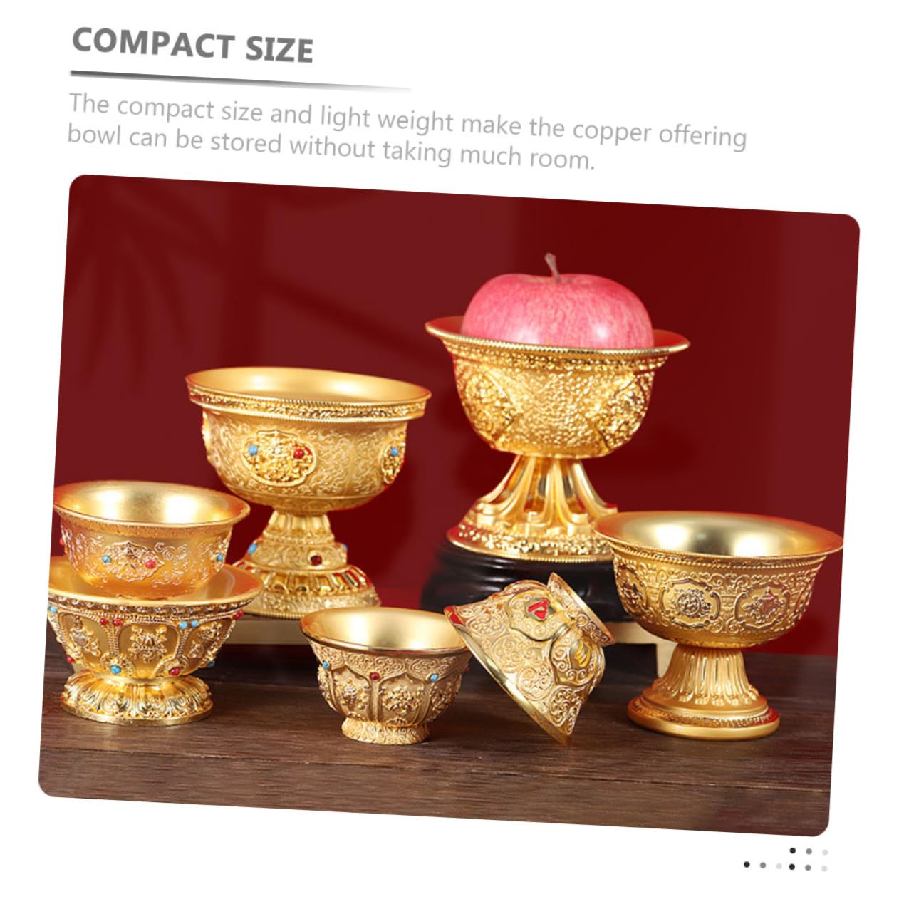 Tempel Kupfer Schale Für Wasseropfer Dekorative Buddha Worship Bowl Für Religiöse Zeremonien Und Spirituelle Praktiken