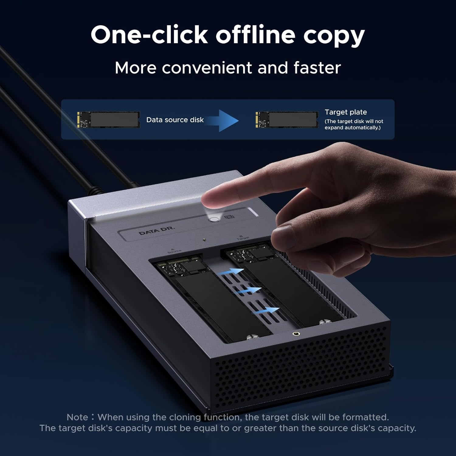 UGREEN 40Gbps Dual-Bay M.2 NVMe SSD Cloner with Software Raid , NVMe M.2 SSD Enclosure with Cooling Fan for MacBook M4/Pro/Max, Mac mini, Supports NVMe PCIe (Up to 16TB*2)