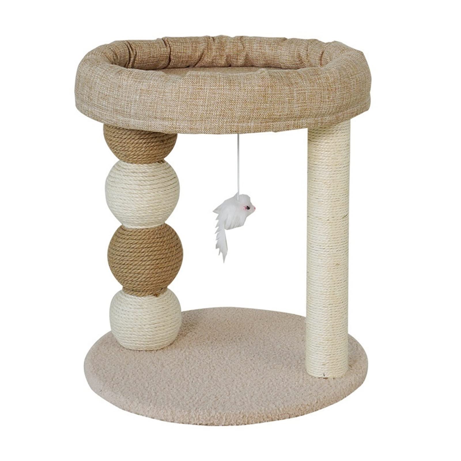 Arbre à chat grand cadre d'escalade confortable avec poteau à gratter et jouet