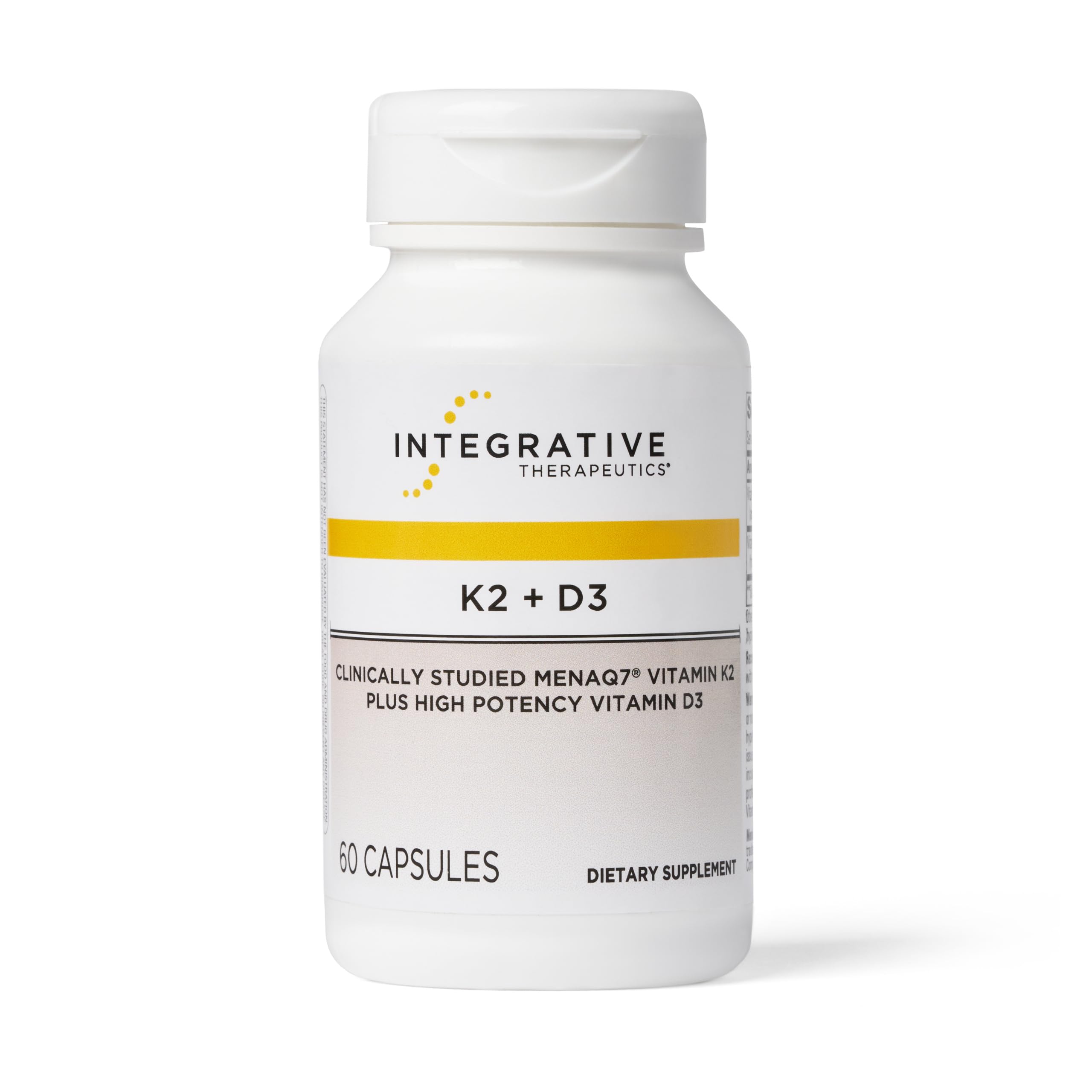 Integrative Therapeutics K2 + D3 - Supplement for Heart Health & Bone Strength* - Daily Vitamins for Calcium Absorption - Supports Vitality - Dairy-Free & Gluten-Free - 60 Count (60 Servings)