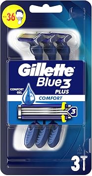 Gillette Blue3 Cool Use Horse Men's Razor 3 Pieces