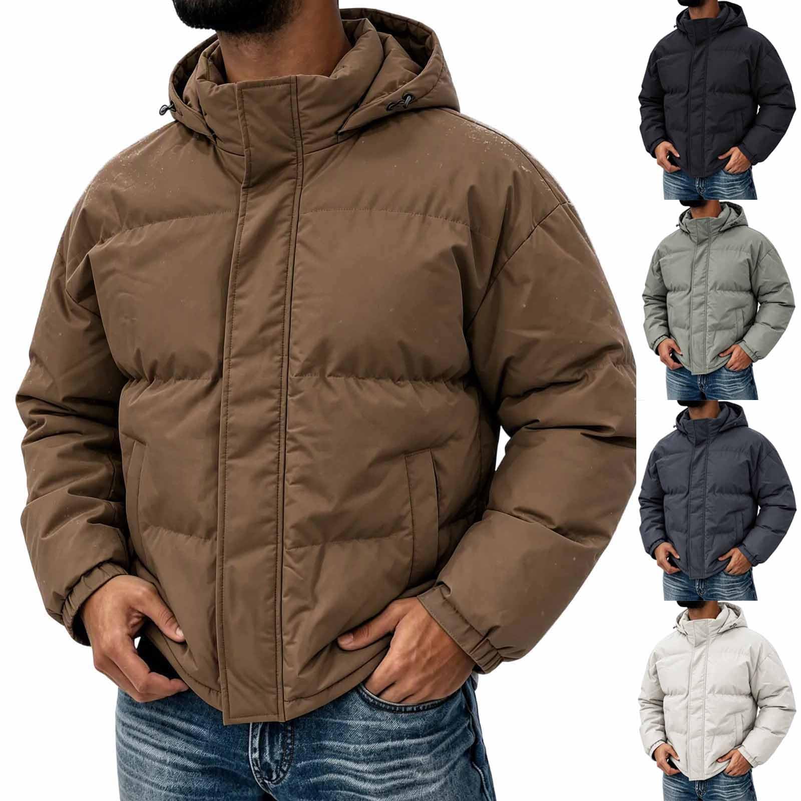 Generisch Steppjacke Herren Winterjacke Leicht Puffer Jacke mit Kapuze