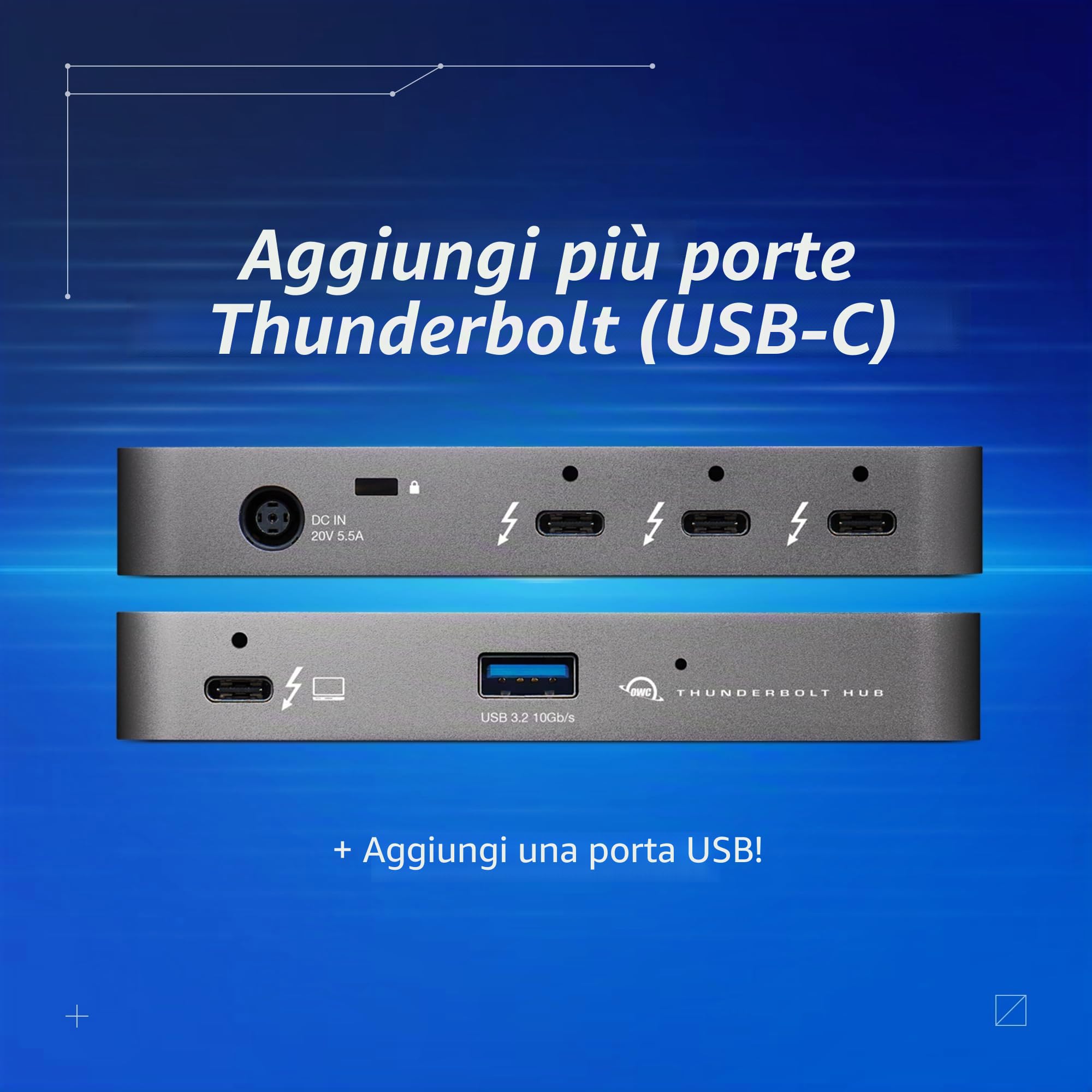 OWC OWCTB4HUB5P station d'accueil Avec fil Thunderbolt Gris