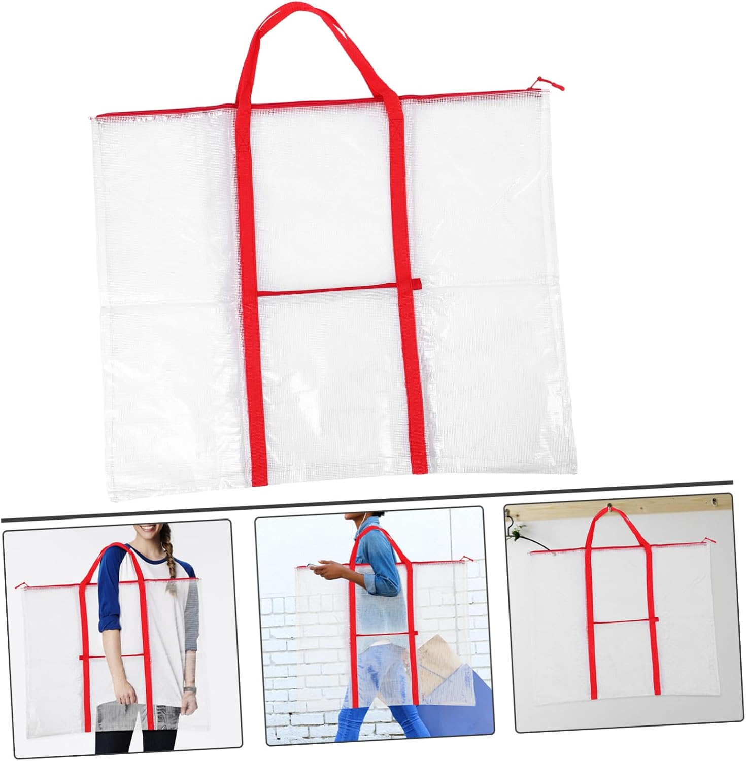 DOITOOL Art Portfolio Bag Storage Bag for Posters Bulletin Board Artwork Zippered Container with Handles for Display Materials and Outdoor Sketching