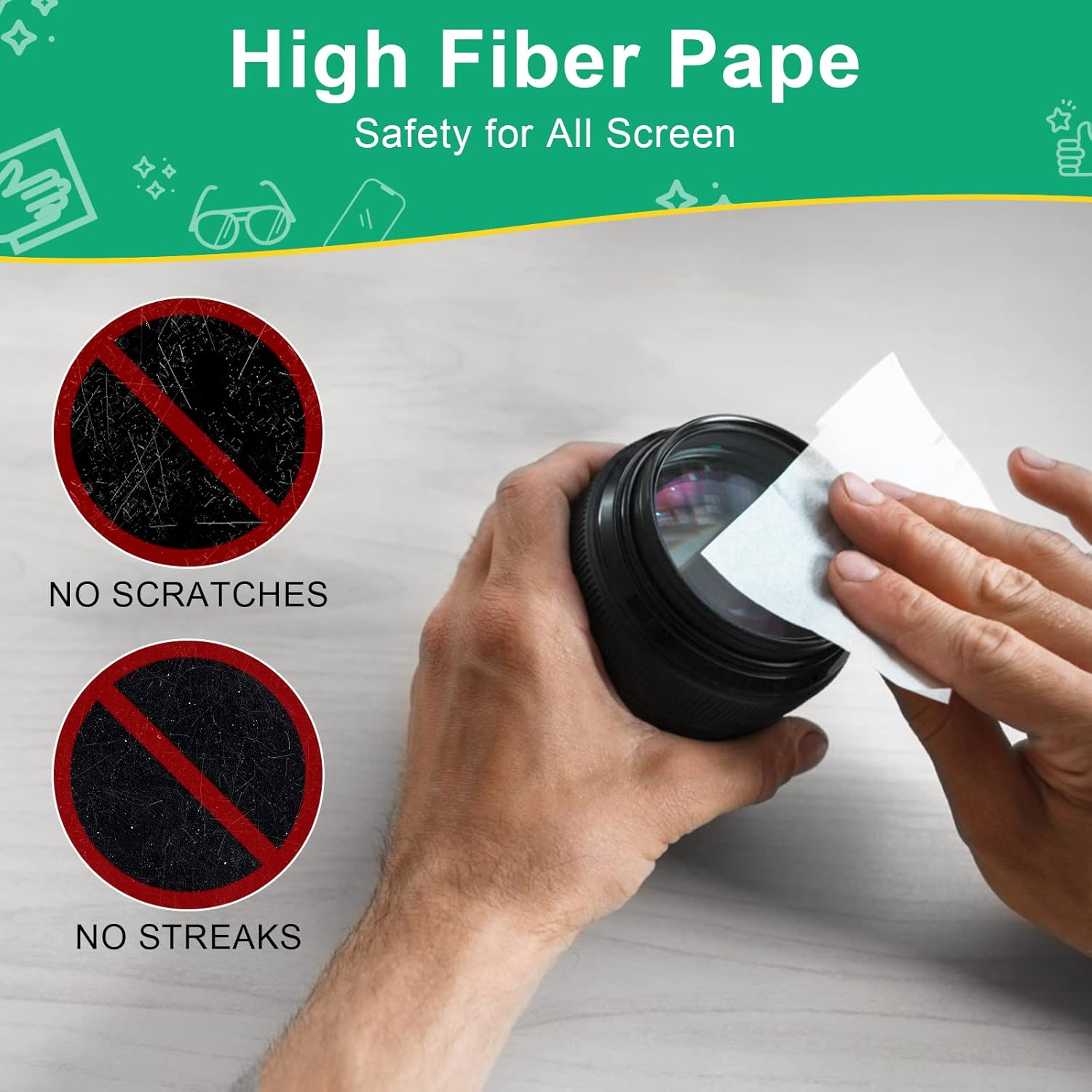 Metene 300 Pack Lens Cleaning Wipes, Pre-Moistened and Individually Wrapped Eyeglass Wipes, Glasses Cleaner ＆ Metene 15 Pack Microfiber Cleaning Cloths (Purple)) : Health & Household