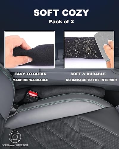 Miniatura 5 de El relleno original patentado para asiento de automóvil (como se ve en Shark Tank), juego de 2 y almohadilla deslizante y ligera (marrón)
