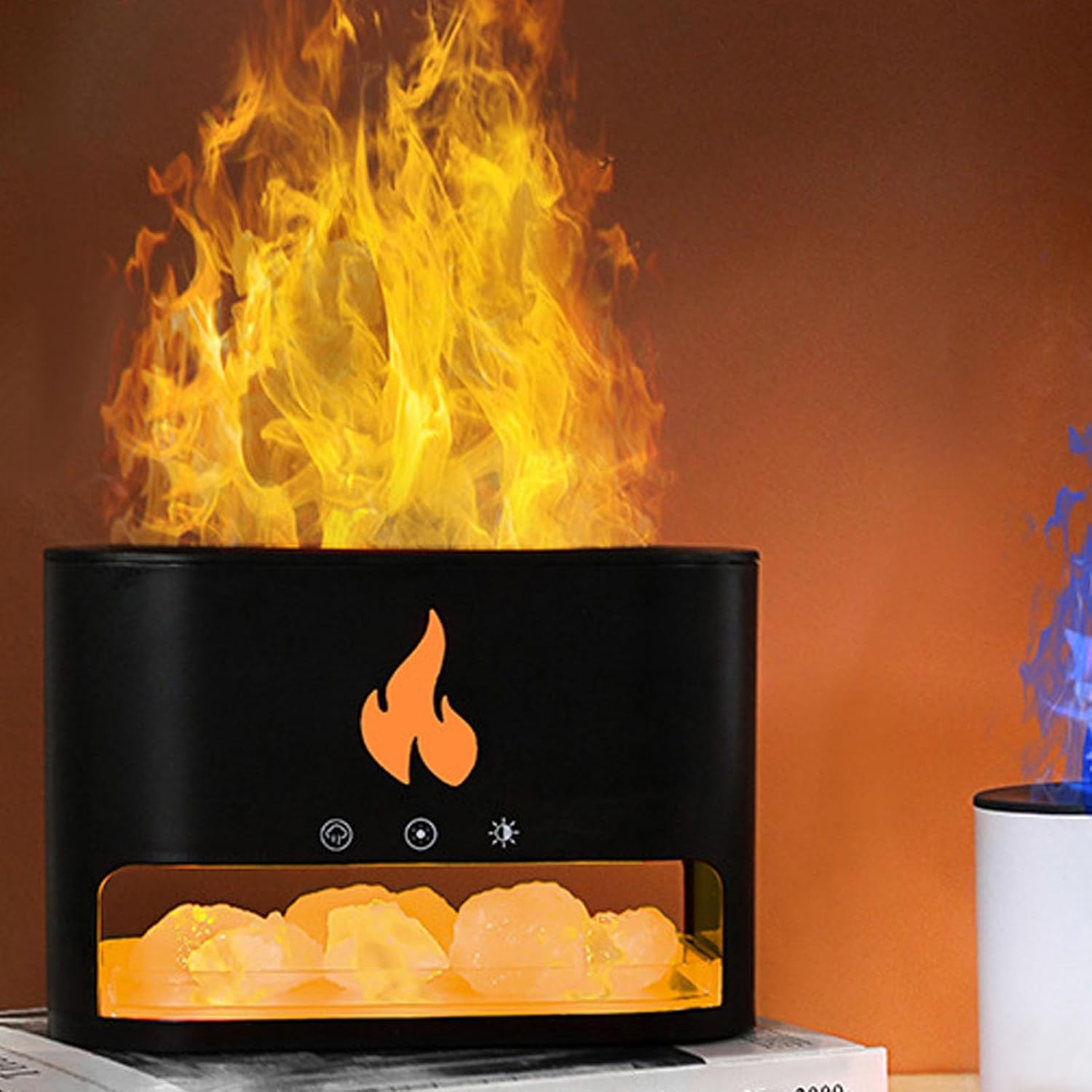 Flame Aroma Diffuser, 250ml Flame Air Aroma Diffuser Humidifier, 7 Colors Flame Aromatherapy Diffuser for Home Use Office Use Gift