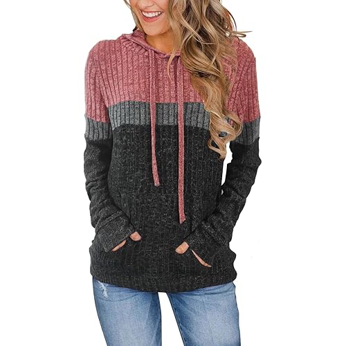 MixShe Sweaters for Women Fall Tops Long Sleeve Hoodie Ladies Sweatshirts Pullover Blouses Loose Casual Fashion Clothes