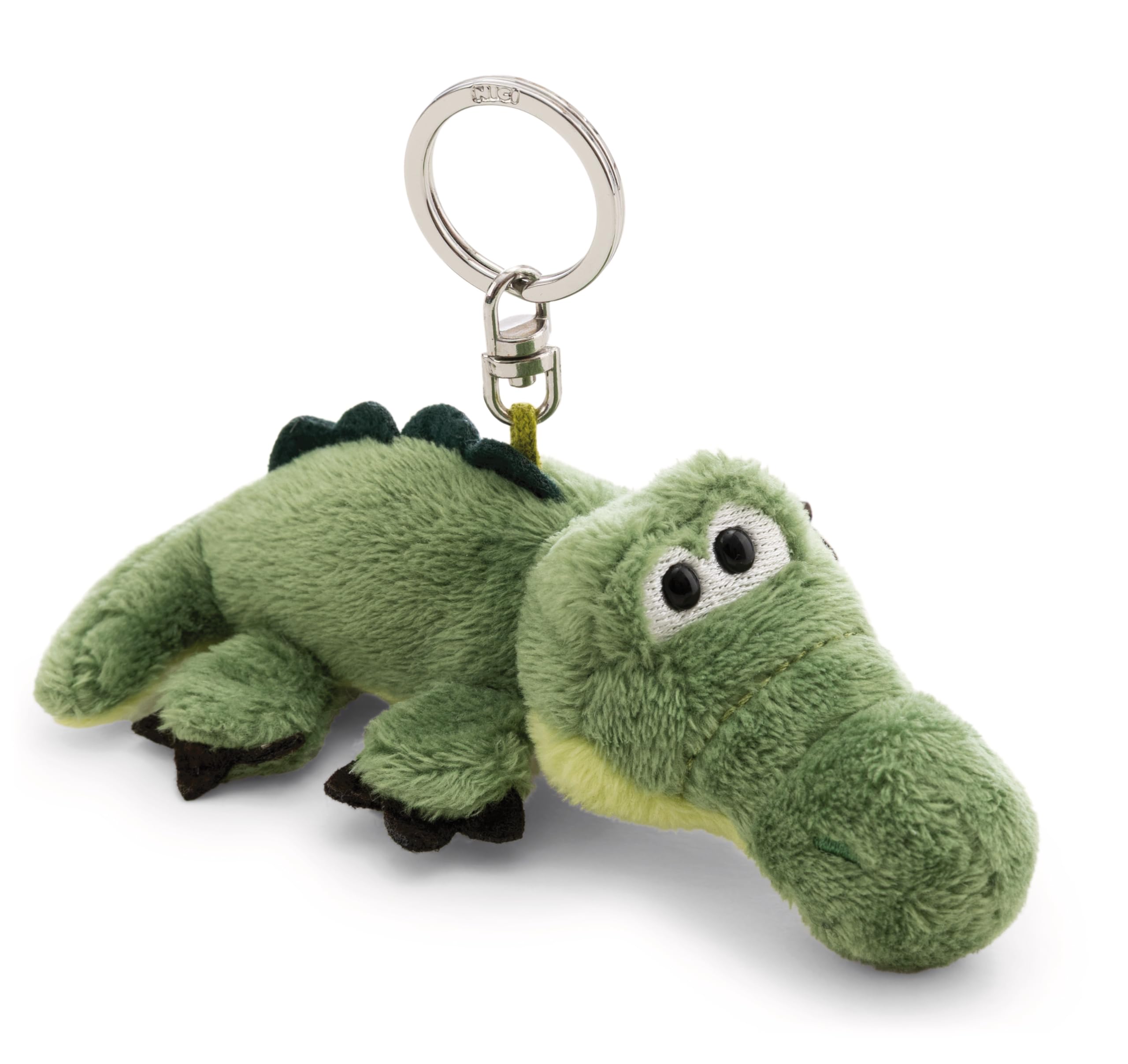 NICI 62399 Crocodile Keyring, Loyal Plush Companion for Rucksacks or Bags, Key Holder for Children and Adults, Green, 10 cm