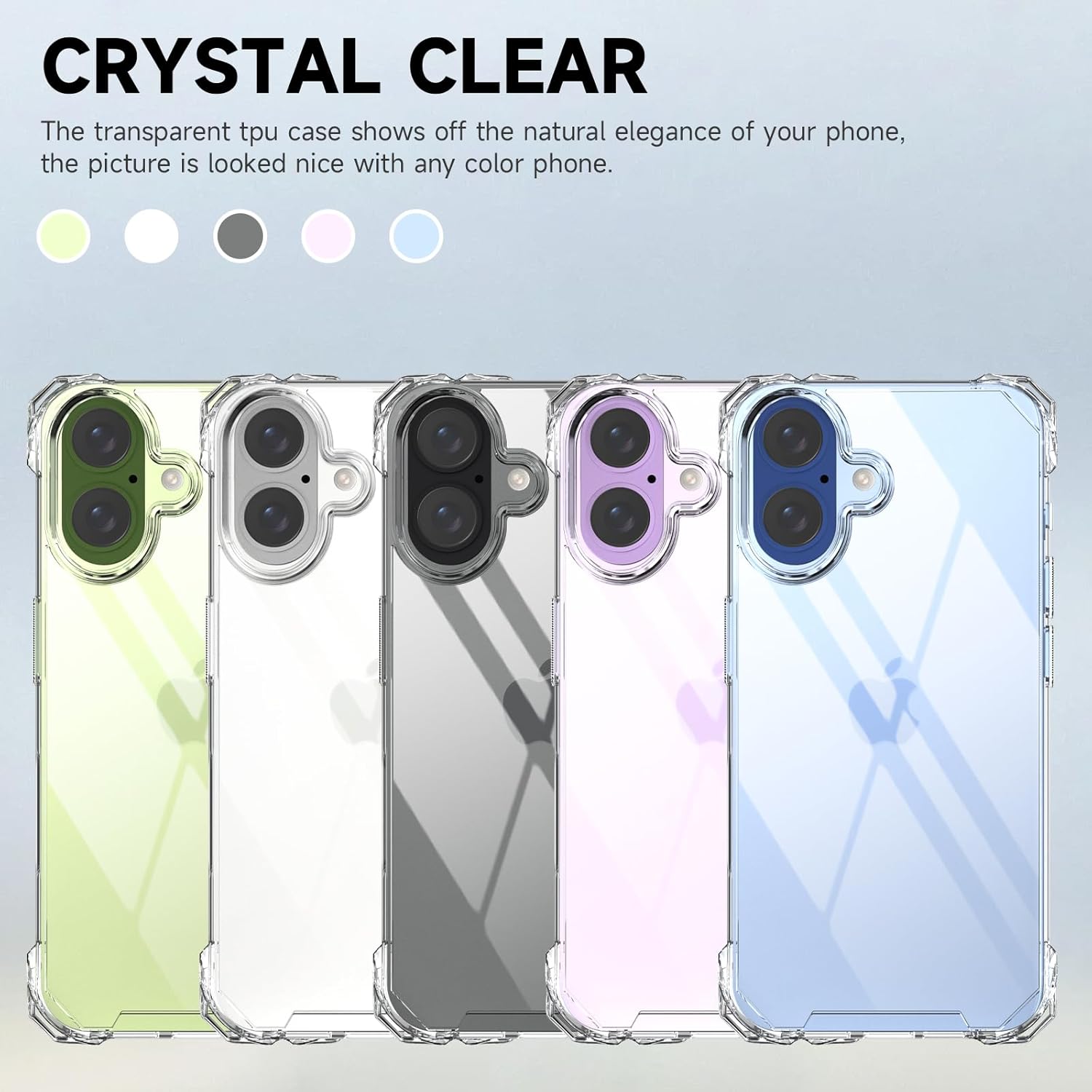 Lanyard Case for iPhone 17 Strap Clear, Protective Cell Back Cover with Adjustable Neck Cord Strap Lady,Transparent PC Crossbody Phone Case for iPhone 17 Rope Men Summer - Image 3