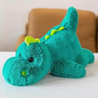 2.2 LB Weighted Dinosaur Stuffed Animal Green 17.5" | Large Cute Weighted Dino Plush Toy, Super Soft Plush Pillow Plushies, Home Decor, Birthday Gifts for Baby Kids Boys Adult