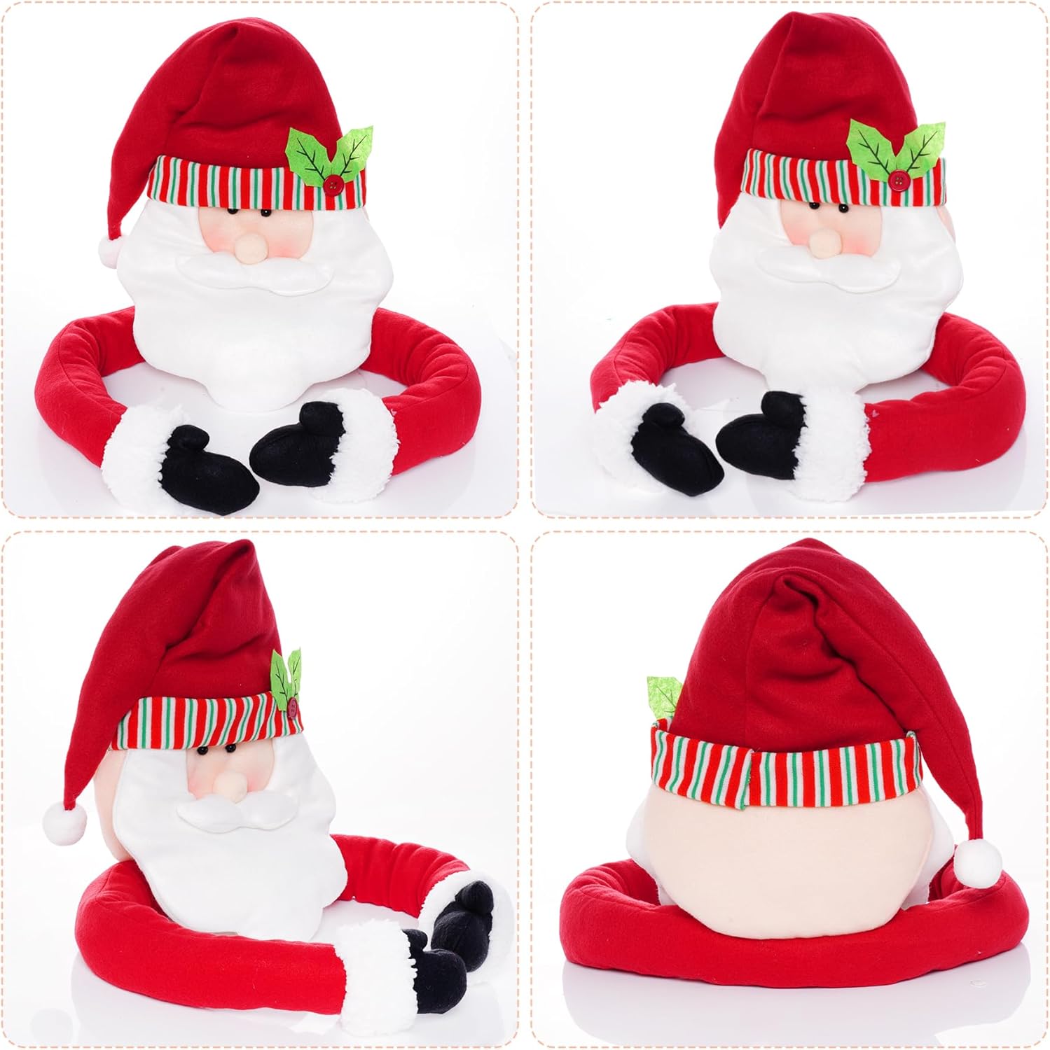 Fengek Christmas Tree Topper Santa Tree Topper Tree Hugger for Christmas Tree Decoration Party Home Ornament