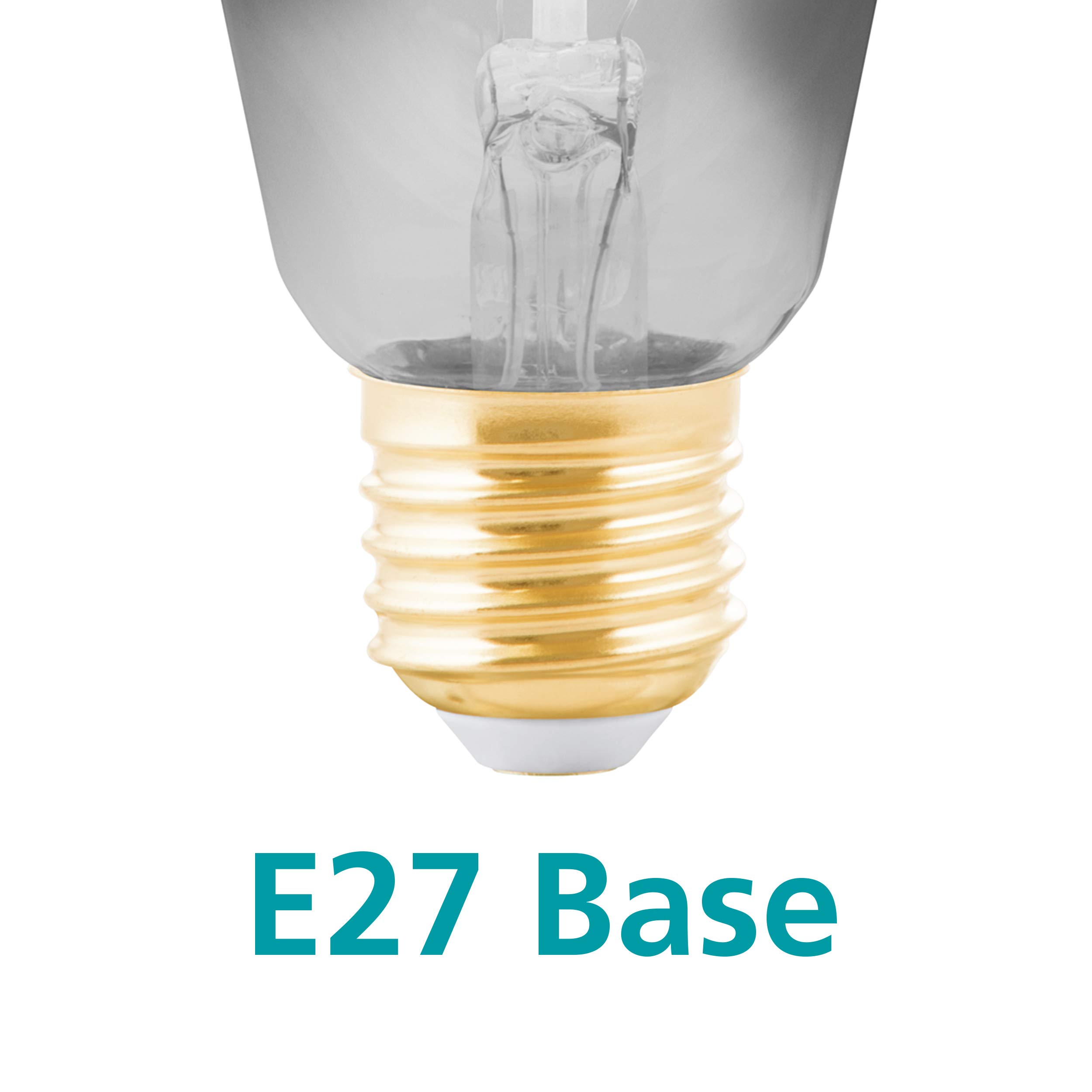 EGLO LED E27 Dimmable Vintage Light Bulb Black Transparent Spiral LED 4 Watt (Equivalent to 15 Watt) 100 Lumen E27 LED Warm White 2000 Kelvin Decorative LED Bulb ST64 Diameter 6.4 cm - Image 4