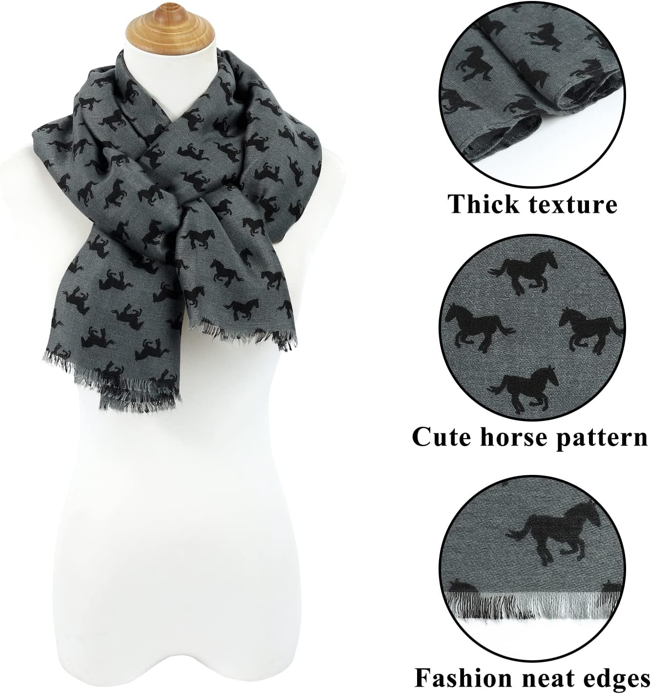 E-Clover Fashion Scarf for Women Lightweight Scarves Shawl Wrap for Spring/Summer Winter - Image 3