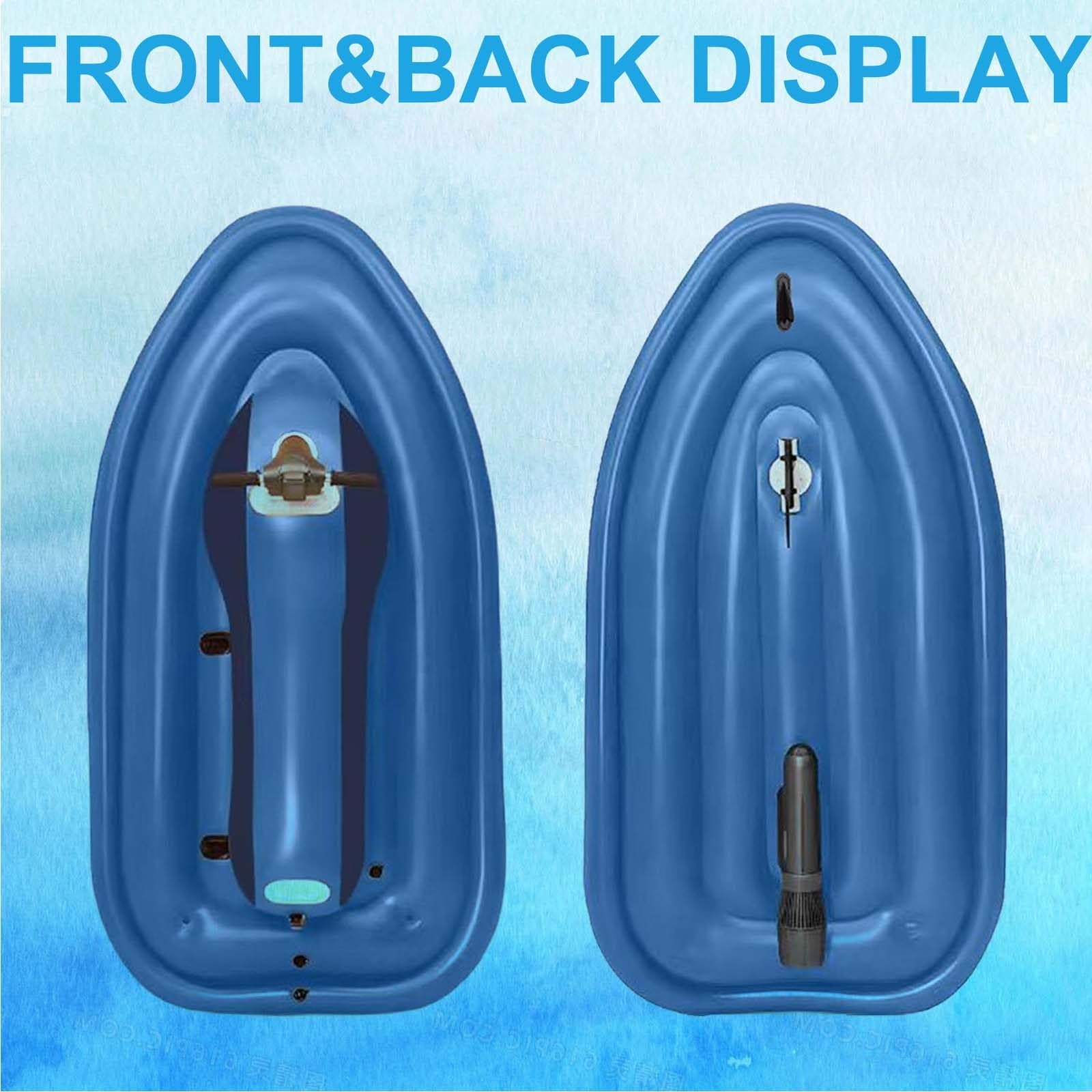 Jet Ski Bateau gonflable avec scooter sous-marin, flotteur de piscine électrique motorisé avec rames et pompe à air, comprend des ailerons grands et petits