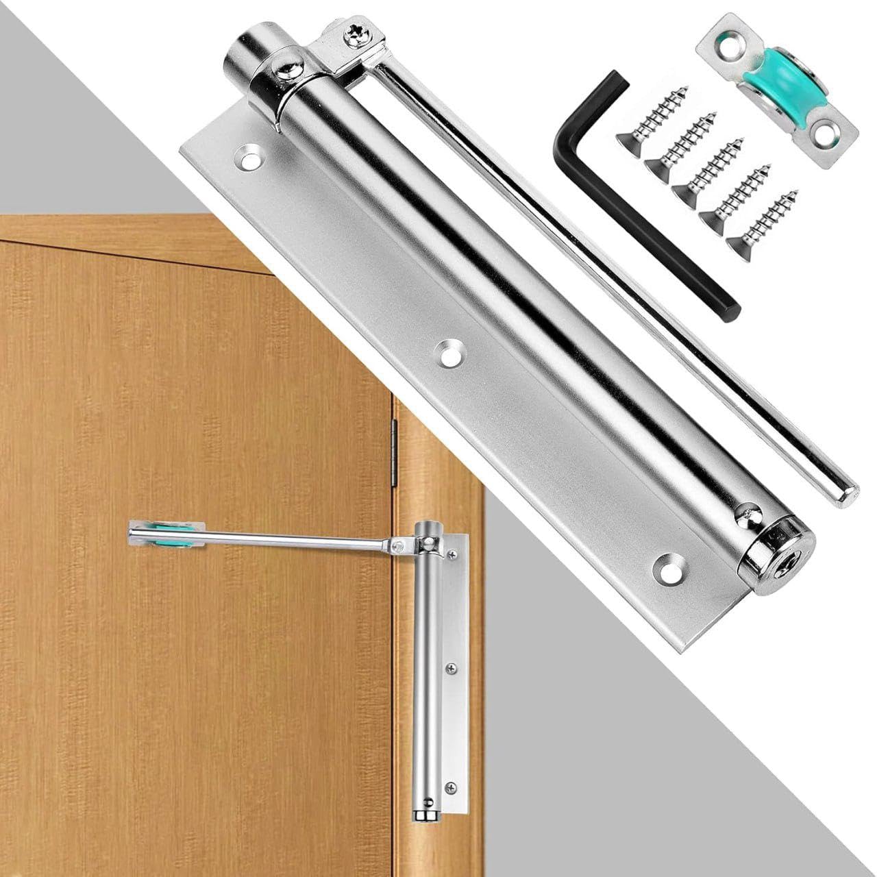 Elevante enterprise Automatic Door Closer,Spring Door Closer,Adjustable Spring Storm Door Closer, Heavy Duty Safety Spring Door Closer with Allen Key and Screws for Residential Commercial