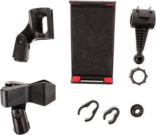 Miniatura 3 de Adjustable Professional Microphone Stand Tripod with Sturdy Non-slip Base Telescopic Mic Holder for Singing Recording Live Streaming with Carry Bag