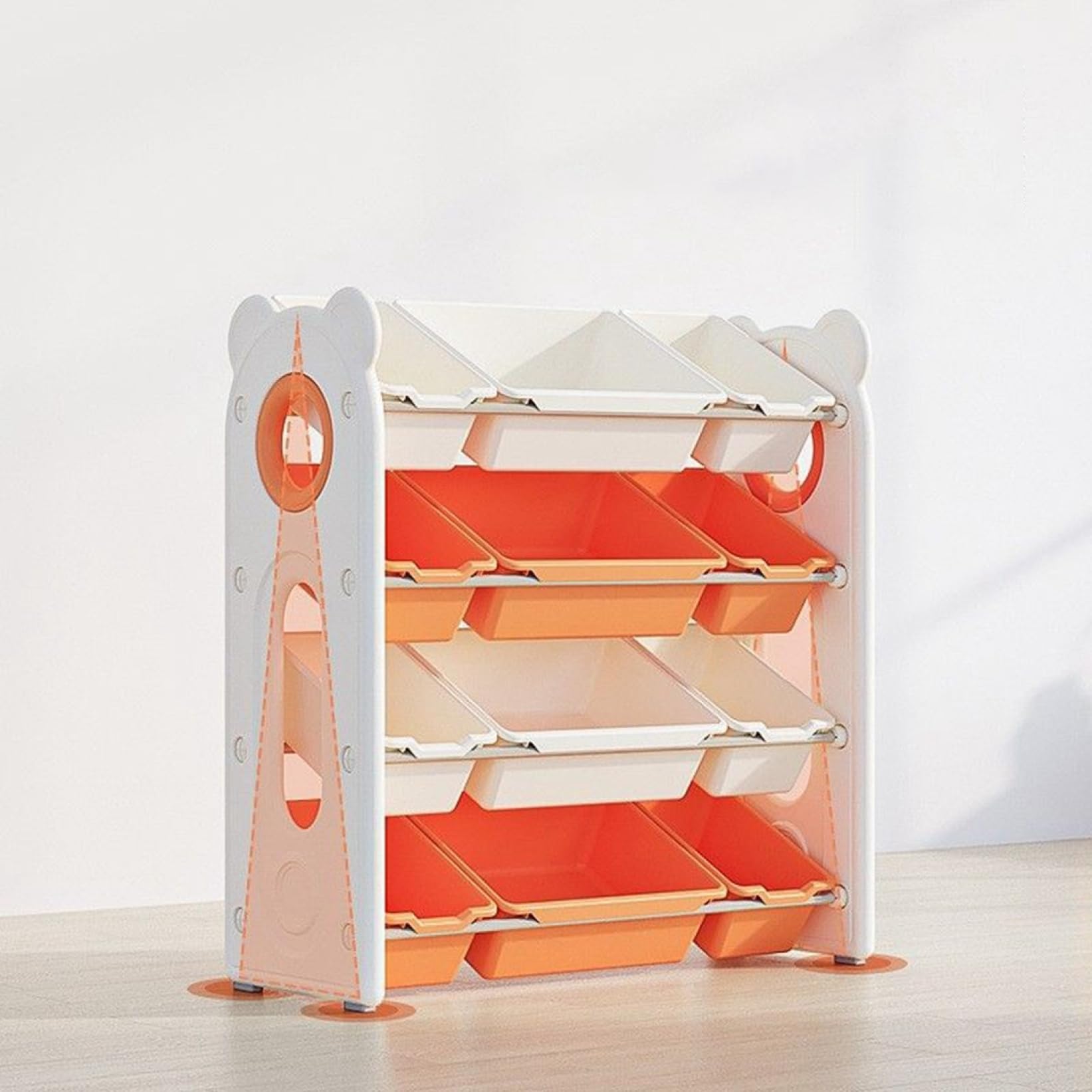 Amazon.co.jp: おもちゃ収納ラック おもちゃ箱 86*34.5*91.5cm 納  