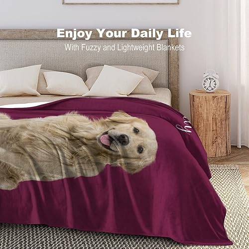 Miniatura 6 de Manta personalizada de retrato de perro, mantas personalizadas para perros con fotos y nombre, manta de forro polar con imagen, regalo conmemorativo