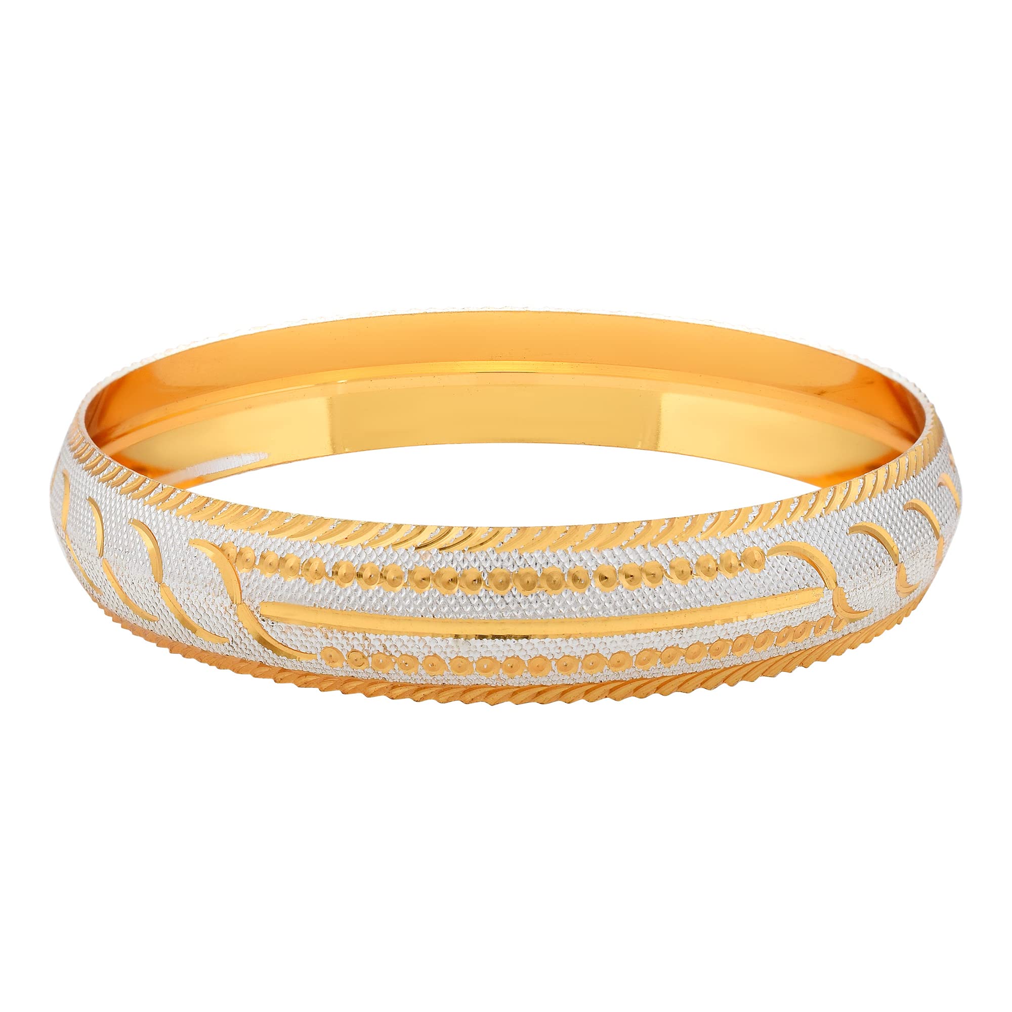 morir Two Tone Silver Gold Plated Designer Ethnic Traditional Kara/Kada Bangle Bracelet Jewelry for Men Women (B0BMBTRTWW) Amazon Price History, Amazon Price Tracker