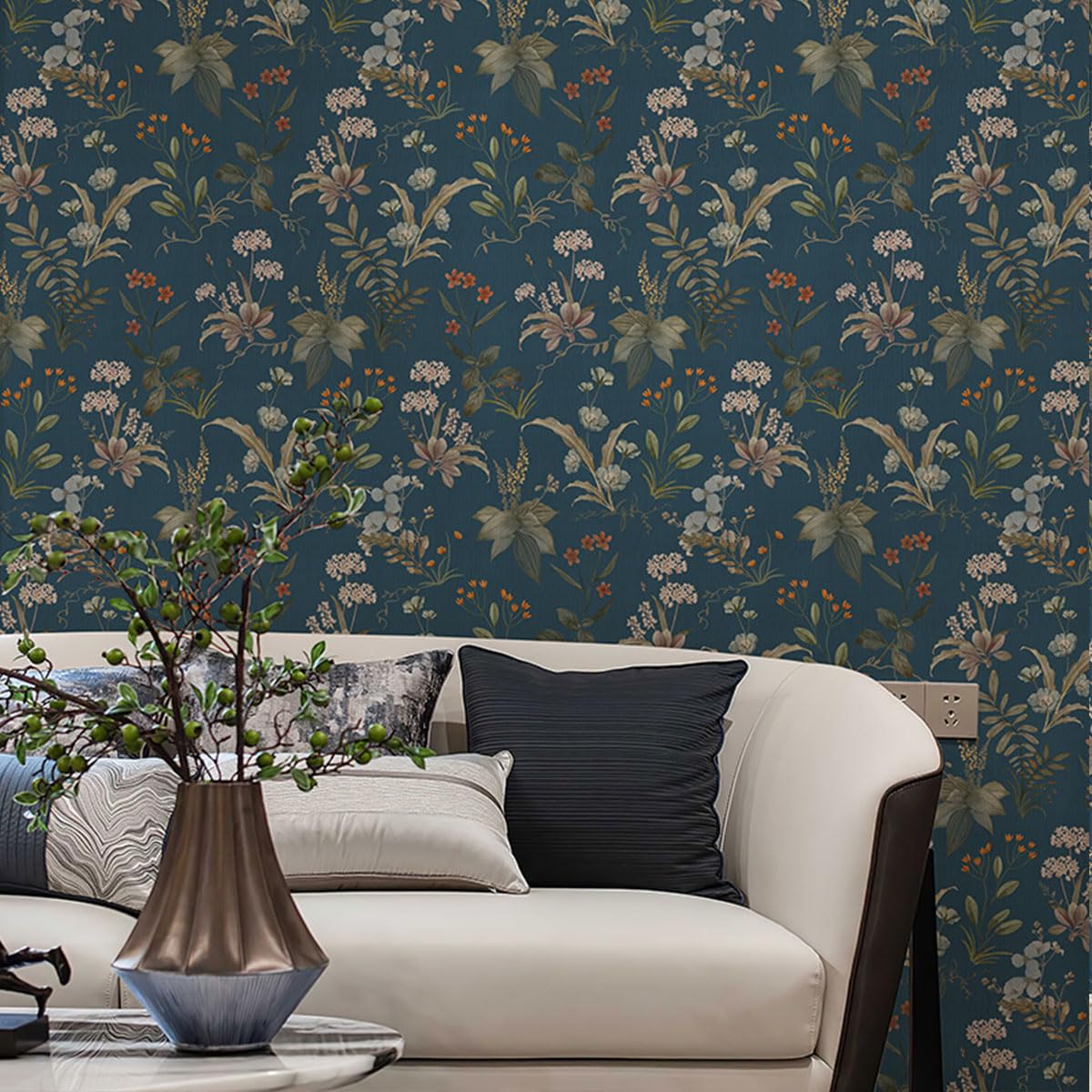 GaliGali Floral Peel and Stick Wallpaper, Farm Floral Wallpaper GaliGali Floral Peel and Stick Wallpaper, Farm Floral Wallpaper