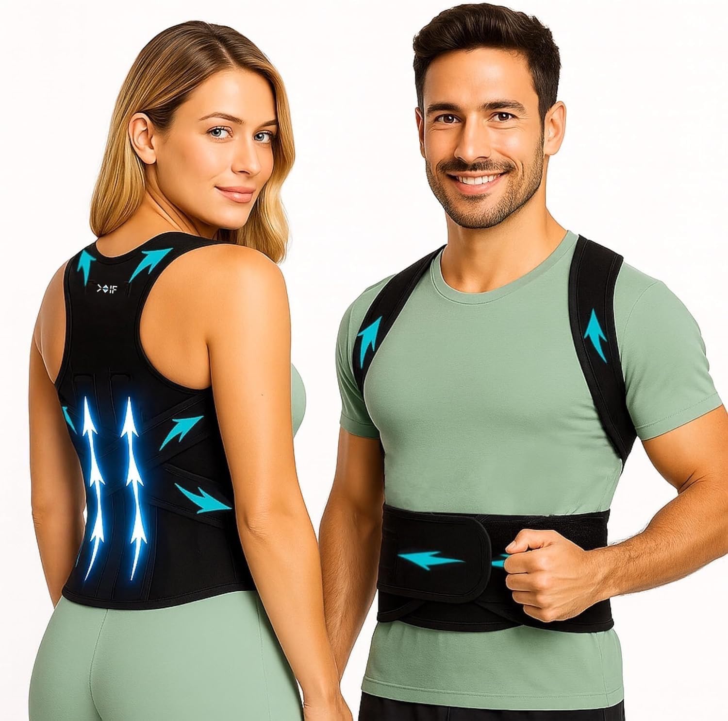 COIF Back Brace Posture Corrector for Women and Men | Back Straight And Shoulder Support Belt | Full Adjustable Shoulder Straightener for Improving Back Posture, Relief for Upper and Lower Back, Lumbar, Neck, Shoulder Pain (Regular)