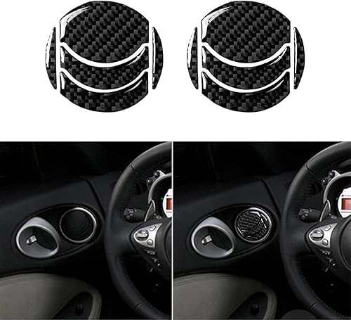Miniatura 3 de Adhesivos decorativos para Nissan 350Z 370Z Z34 2009-2020 de fibra de carbono para interiores, salida de aire, cubierta de ventilación para el