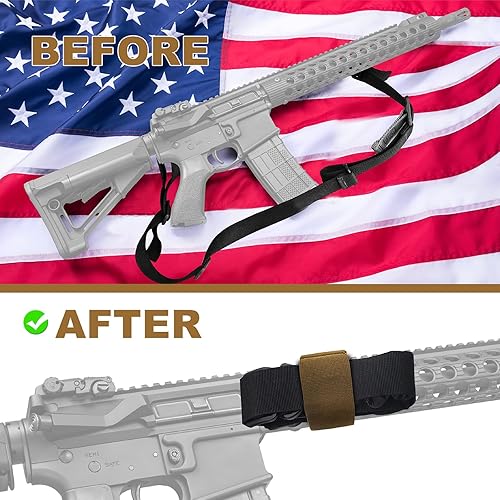 Miniatura 7 de Correa Sentry con imán de mayor tamaño, correa magnética para rifle, banda de retención ajustable, ideal como accesorios de pistola para rifle,