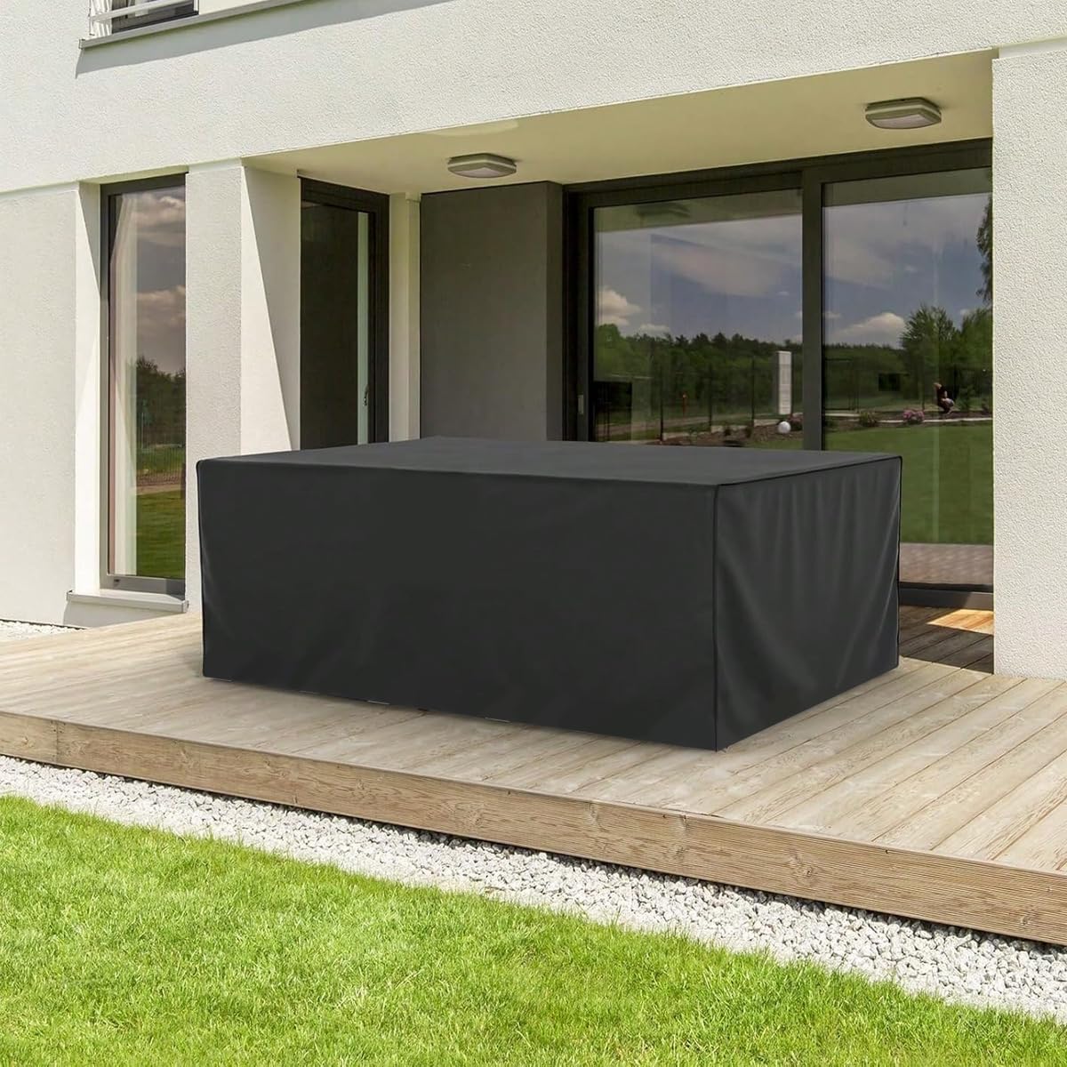 Bache de protection pour housse salon de jardin extérieur imperméable 160x70x120cm oxford 420D